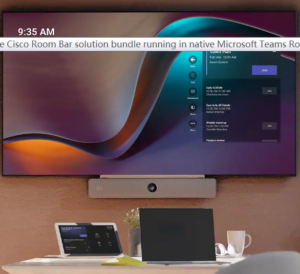  Microsoft Teams 會議室模式運行的 <strong>cisco</strong> Room Bar 解決方案